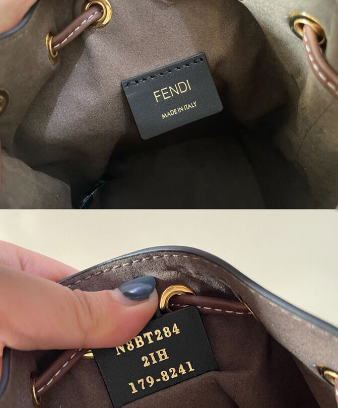 Fendi Mon Tresor Leather Mini Bag 8BS010 Dark Coffee